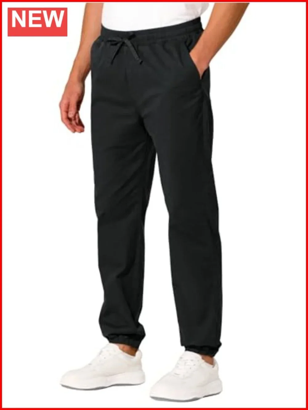 Mens Joggers Pants Cargo Hiking Sweatpants Drawstring Elastic Waist Stretch